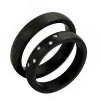 Eheringe aus Carbon mit Diamant Lola