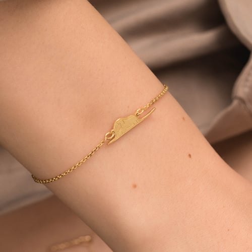 Silbernes Armband Der Kleine Prinz mit einem Elefanten und einer Gravur