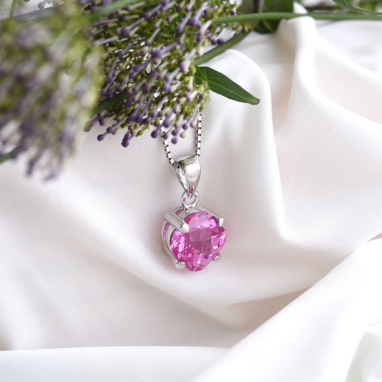 Anhänger aus Silber mit rosa Saphir Sidney 82343
