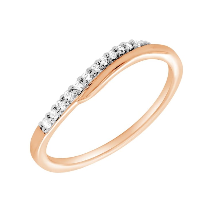 Atypisch gewellter Goldring mit Diamanten Vide 162422