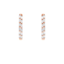 Runde Ohrringe mit Lab Grown Diamanten in Baguette-Form Hamish