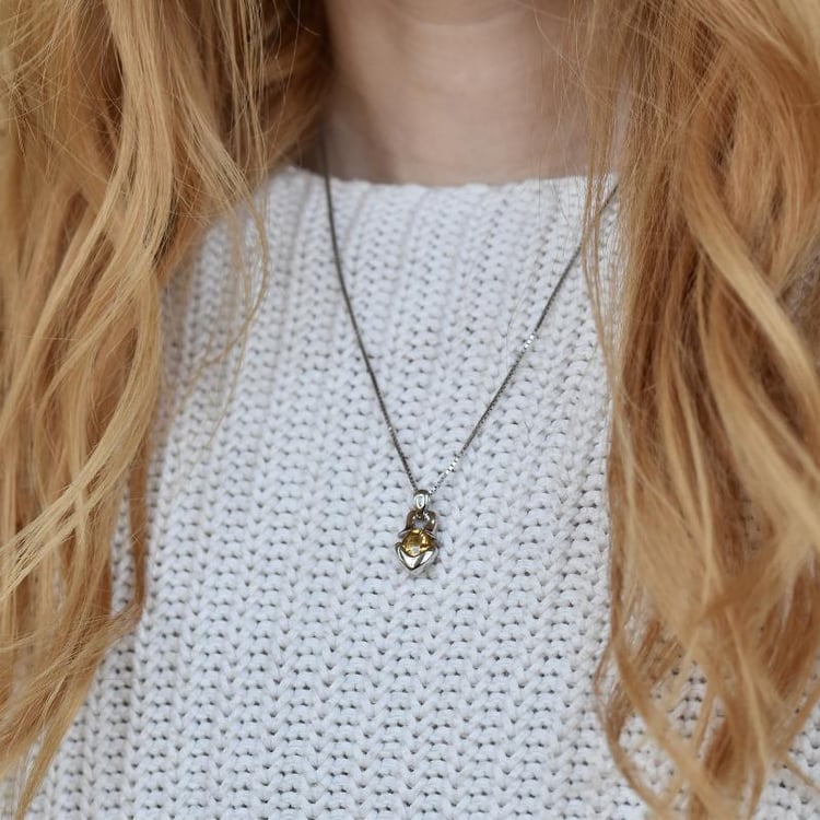 Anhänger aus Silber mit Citrin 28609