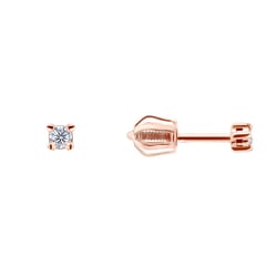 Ohrstecker mit 2mm Moissaniten Tiny