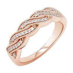Geflochtener Ring mit Lab Grown Diamanten Shani
