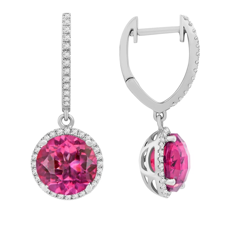 Goldene Ohrringe mit Topasen 16782