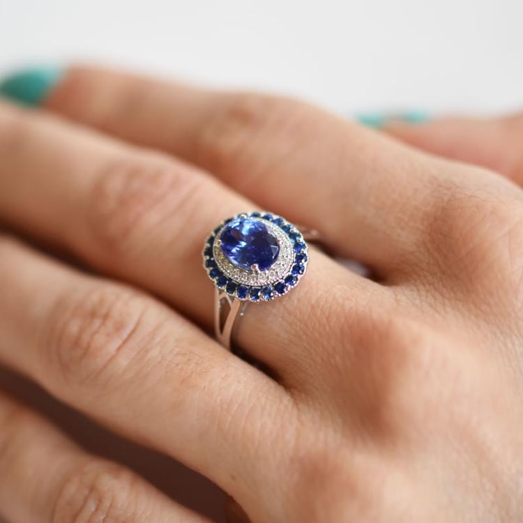 Goldring mit Tansanit 9470