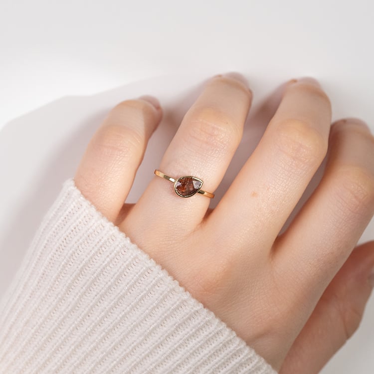 Ring mit Salt and Pepper Diamant Luna 151956