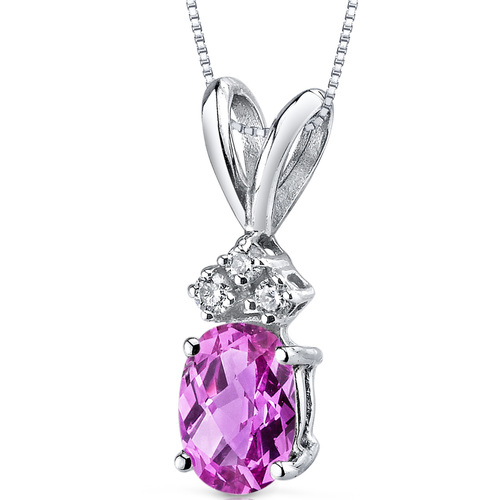 Goldanhänger mit rosa Saphir und Diamanten Tamatha 40175