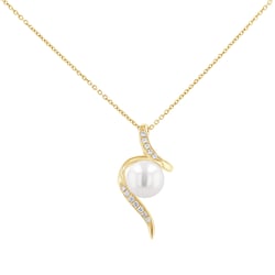 Anhänger mit Perle und Diamanten Acanda