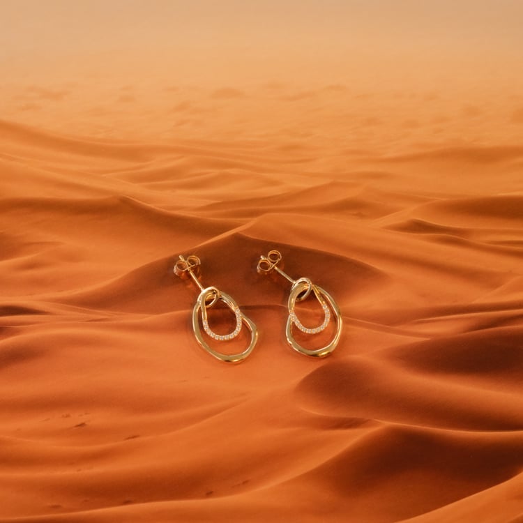 Vergoldetes Schmuckset mit Zirkonen Roth 101276