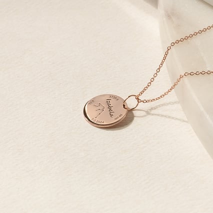 Anhänger für Neugeborene mit einer Gravur Ihrer Wahl Melody