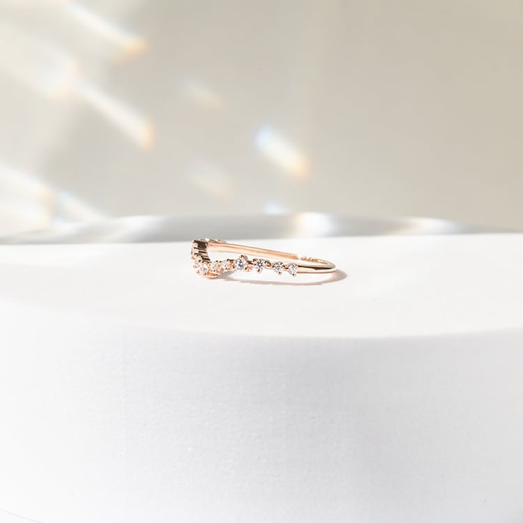 Eternityring in V-Form mit Diamanten Kenzie 141751