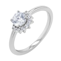 Halber Halo Ring mit Lab Grown Diamanten Sonnie