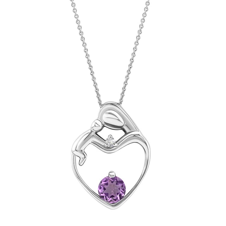 Anhänger Mutter und Kind mit Amethyst und Diamant Ella 134308