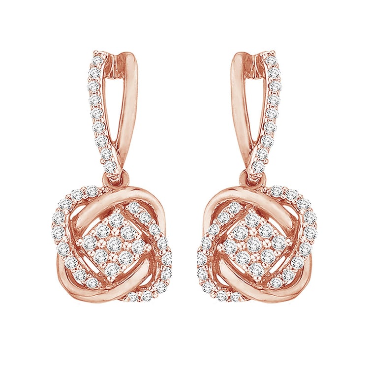 Geflochtene Ohrringe mit Lab Grown Diamanten Eamon 93126