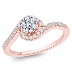 Eleganter Verlobungsring und voller Diamanten Elaine