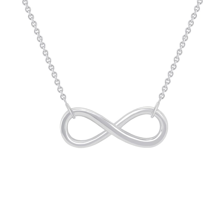 Silberhalskette im minimalistischen Design Infinity
