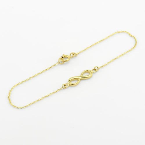 Schmuckset aus Gold mit Unendlichkeitszeichen Infinity