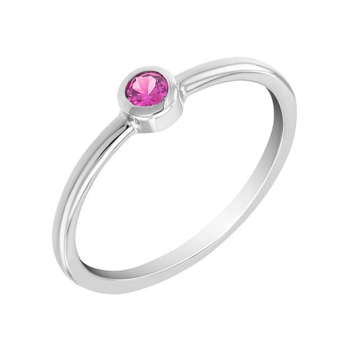 Minimalistischer Ring aus Gold mit rosa Saphir Emilien