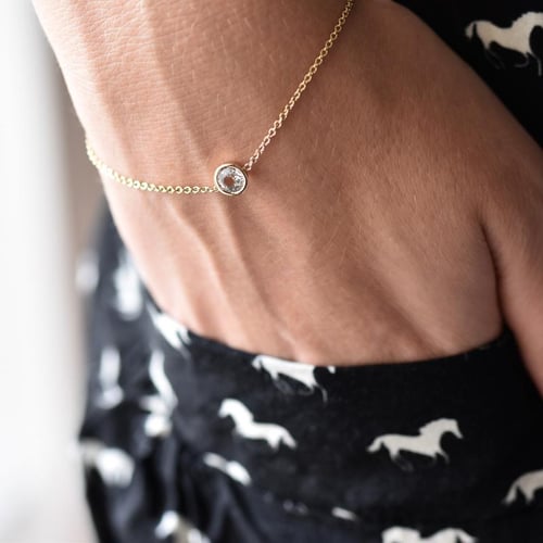 Silbernes Armband mit weißem Topas Arleth