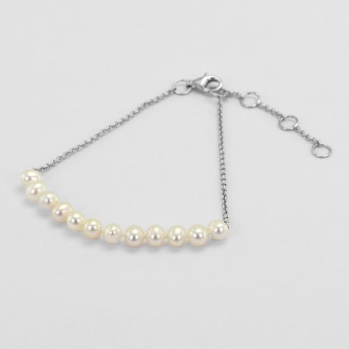 Armband mit Perlen aus Silber Cynthia