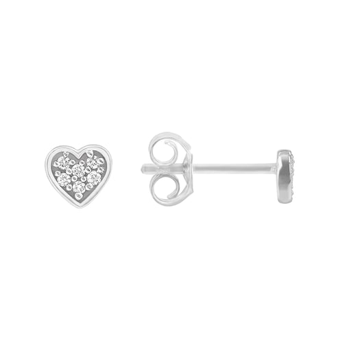 Ohrringe in Herzform mit Diamanten Janella