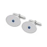 Manschettenknöpfe aus Silber mit blauen Diamanten Obert
