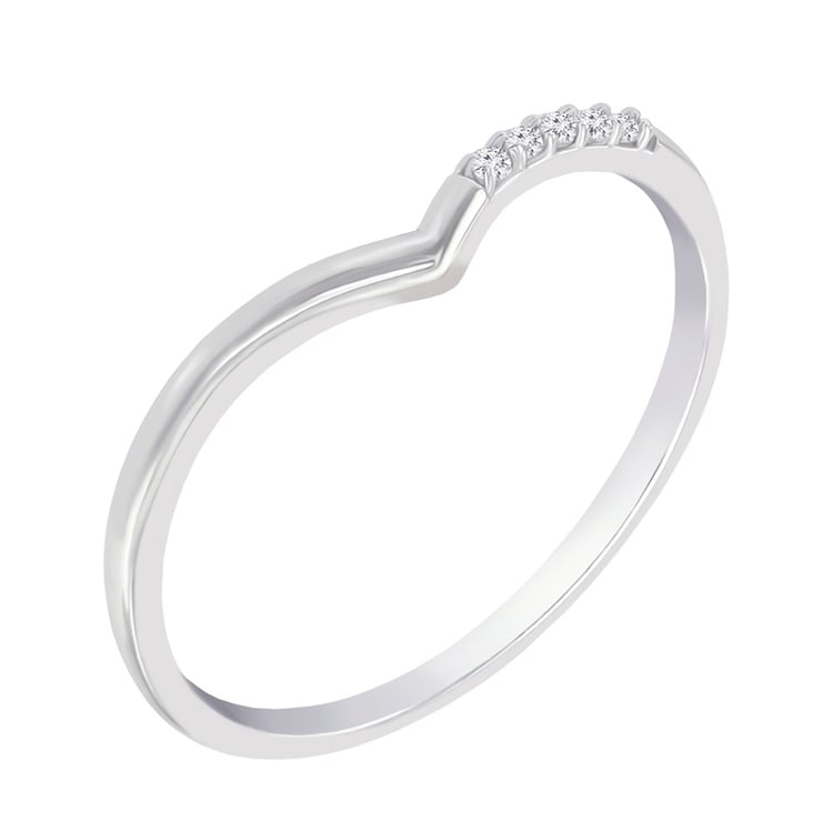 Silberner Ring in V-Form mit Lab Grown Diamanten Annelisa