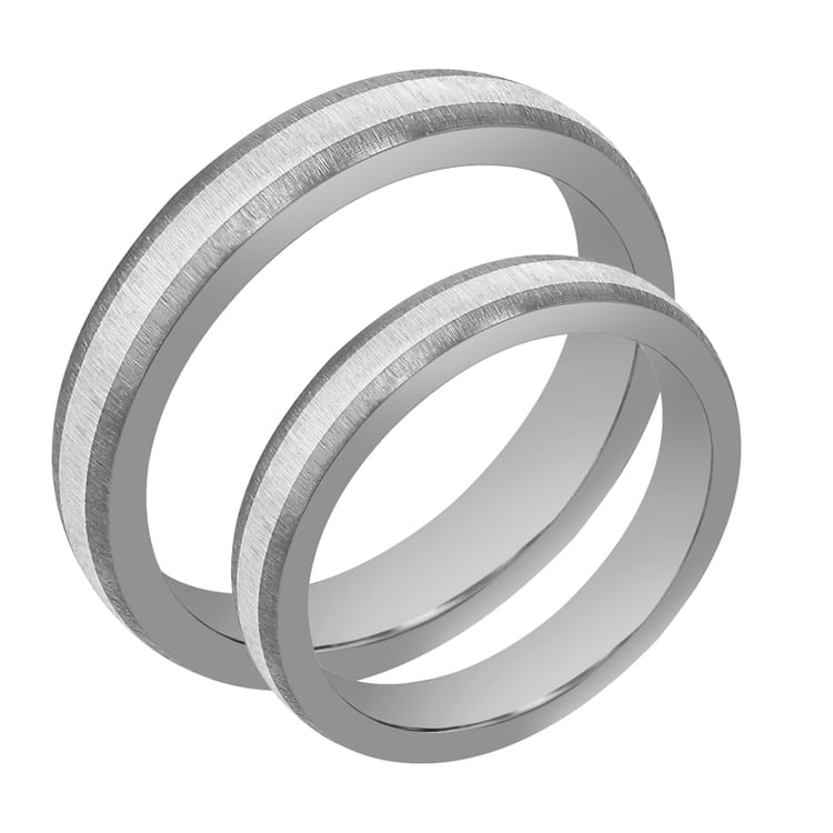 Eheringe aus Titan und Silber Hulme