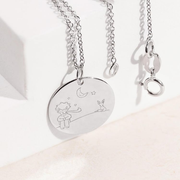 Goldener Anhänger Kleiner Prinz mit Gravur Ihrer Wahl Saint 157476