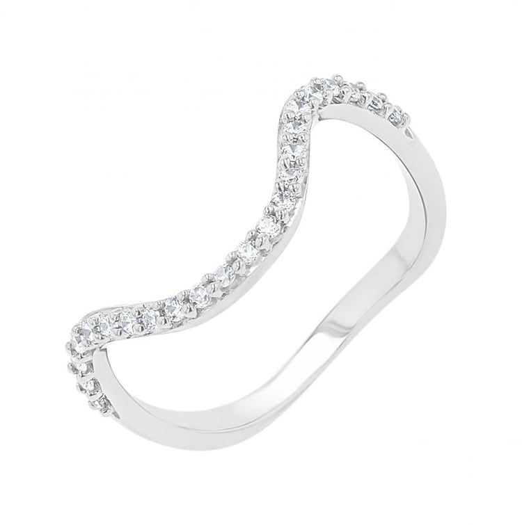 Atypischer Ehering mit Diamanten