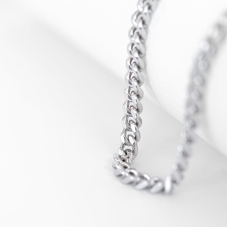 Silberne Panzerkette 50 cm 129590