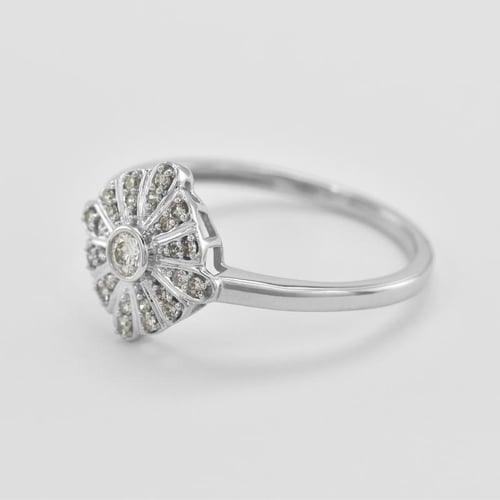 Goldring mit Diamantblüte Delit
