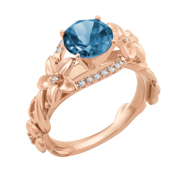 Goldring mit London Topas und Diamanten Garua 21625