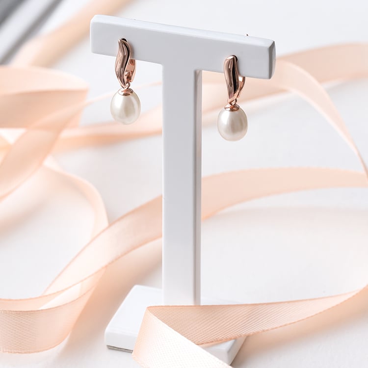 Perlenohrringe aus vergoldetem Silber Keara 78103