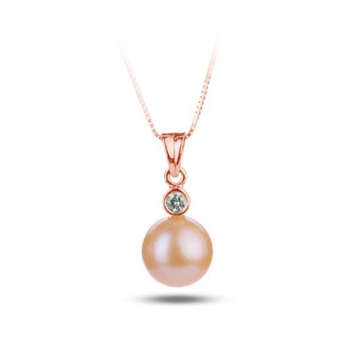 Anhänger mit Perle und Diamanten Mananya