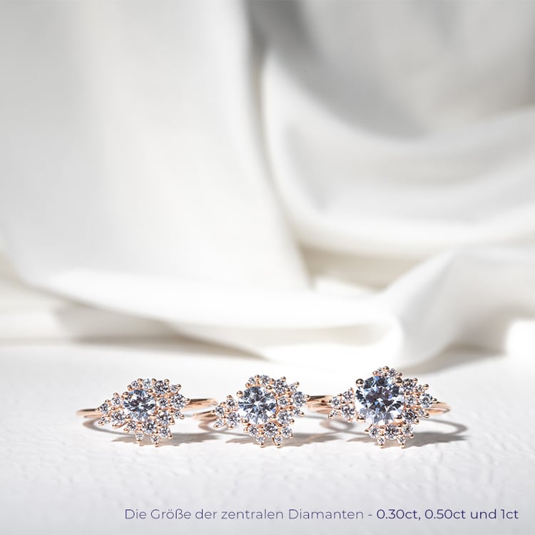 Unkonventioneller Verlobungsring im Custer Stil mit Diamanten Moore 128772