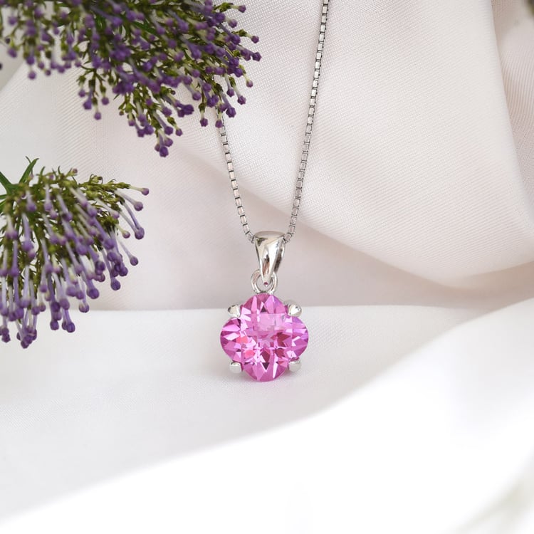 Anhänger aus Silber mit rosa Saphir Sidney 82344