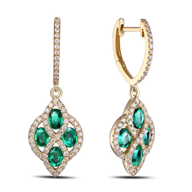 Goldene Hängeohrringe 7635