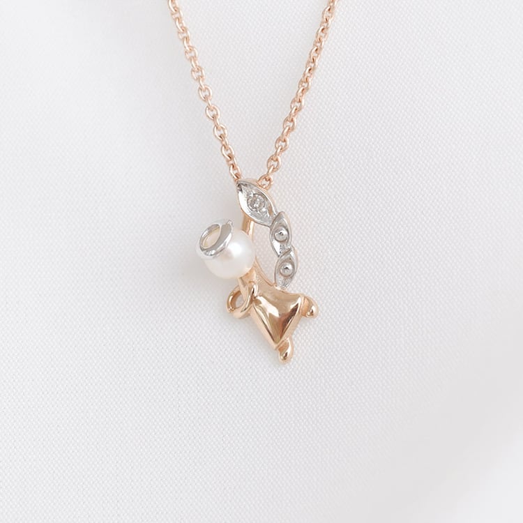 Anhänger in Engelform mit Perle und Diamanten Clytia 91781