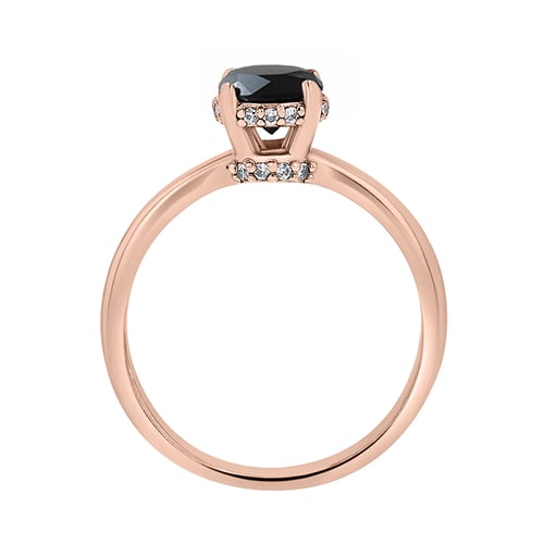 Verlobungsring mit schwarzem und weißen Diamanten Xela