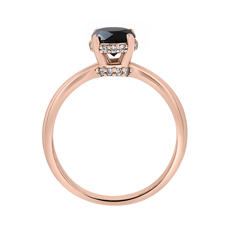 Verlobungsring mit schwarzem und weißen Diamanten Xela 141996