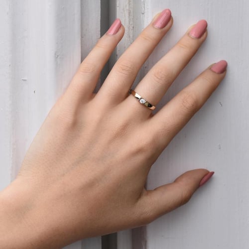 Eleganter Verlobungsring mit Diamant Segunda