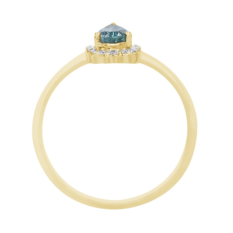 Goldener Ring mit Alexandrit und Diamanten Pallavi 82309