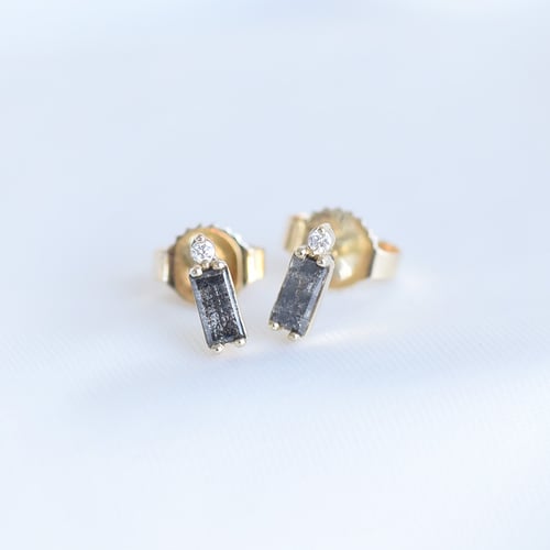 Ohrringe mit Baguette und Round Diamanten Xene
