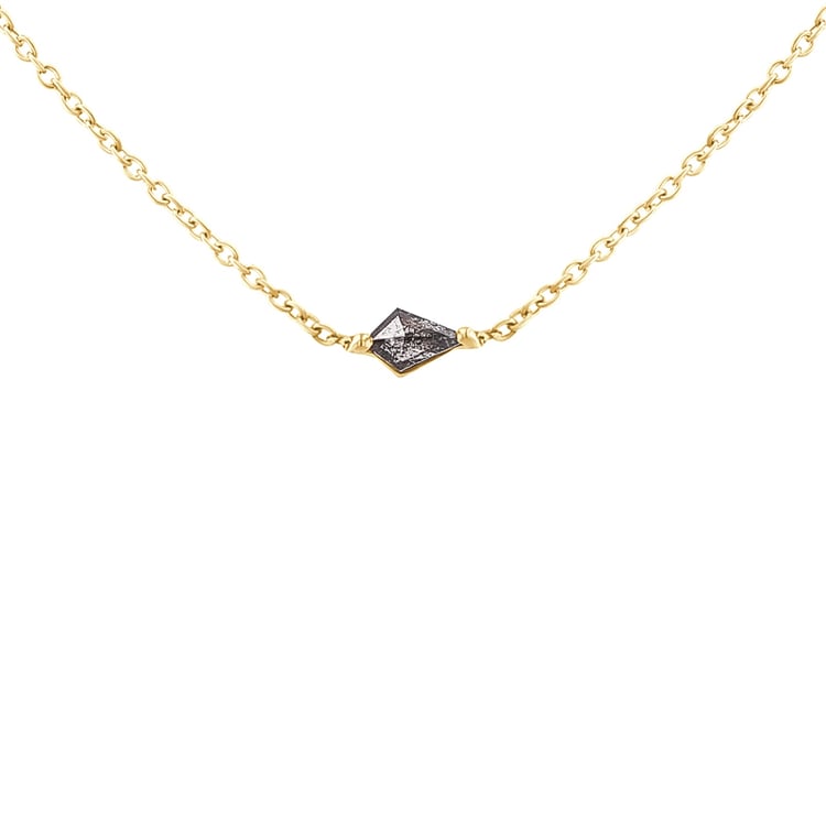 Halskette mit Salt and Pepper Diamant in Kite Form Ranka