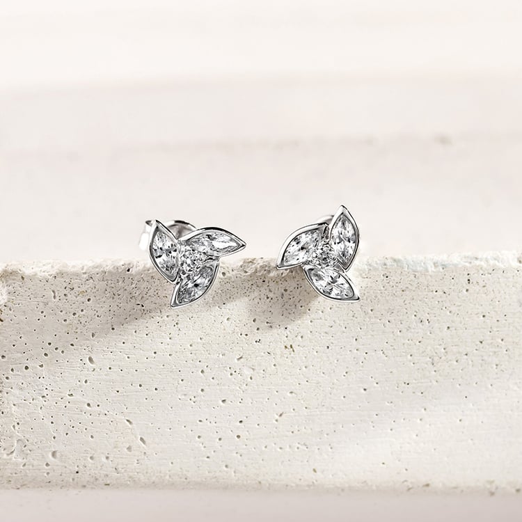 Goldene Ohrstecker mit Zirkonia Marina 153204