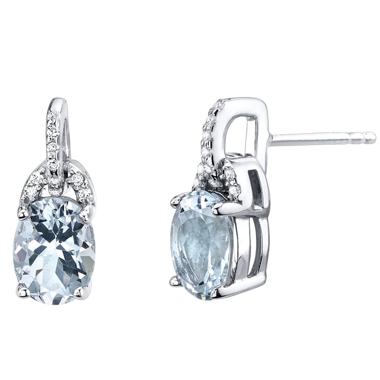 Silberne Ohrringe mit Aquamarin Maila