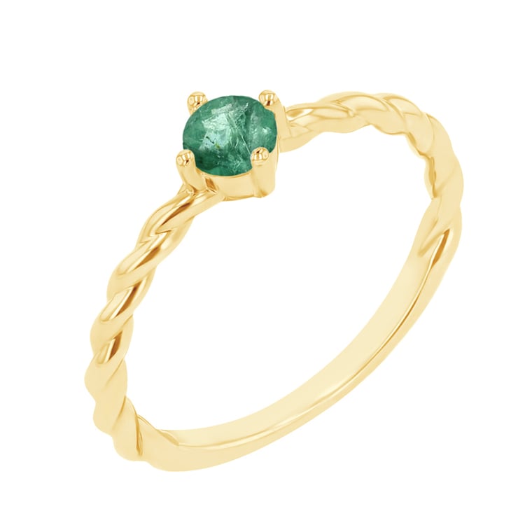 Geflochtener Ring mit Smaragd Nelson 145552