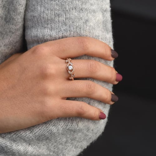 Vintage-Verlobungsring mit Diamanten Vindo
